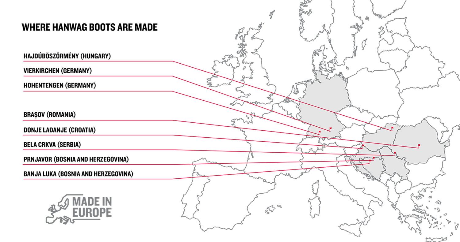 Waarom de schoenen van Hanwag 100% Made in Europe zijn